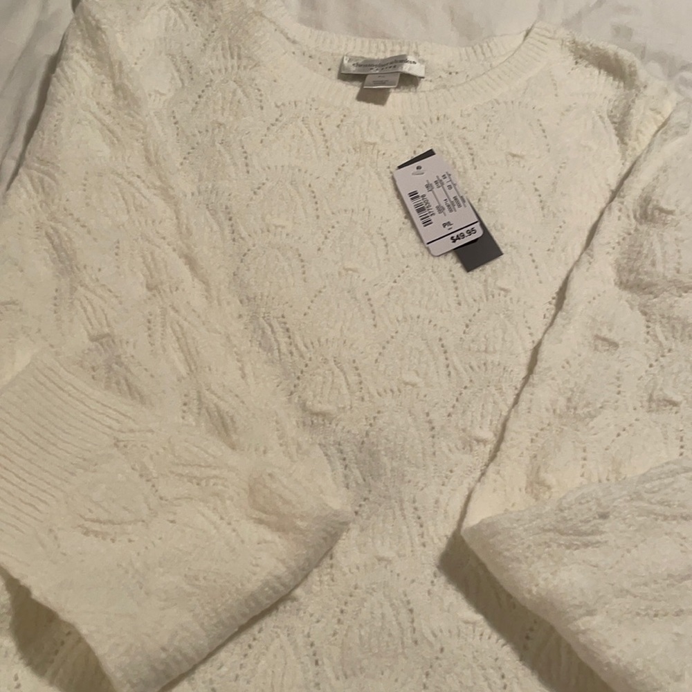 Light weight cable sweater
